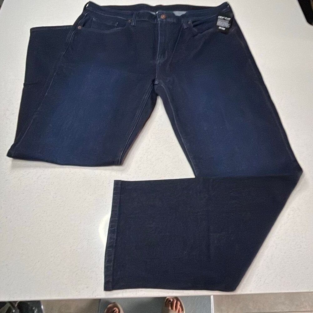 True Classic Mens Jeans 38x32 Straight Authentic Denim Dark Blue Stretch NWT